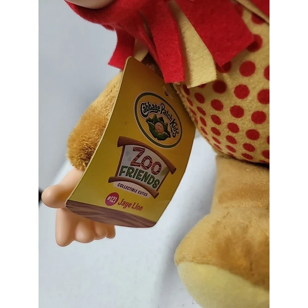 Cabbage Patch Kids Stuffed Animal Cuties Lion Doll Yellow Polka Dot Blue Eyes